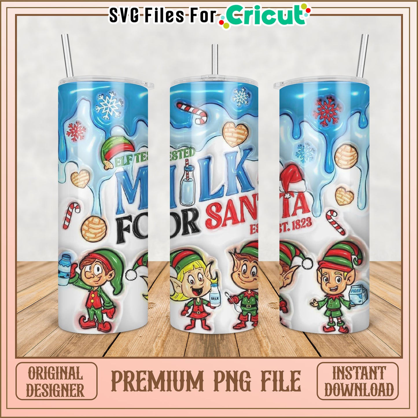 Christmas Elf Milk for Santa PNG