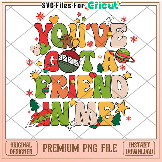 Christmas Friend PNG Sublimation