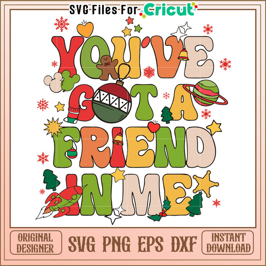 Christmas Friend SVG Design Instant Download
