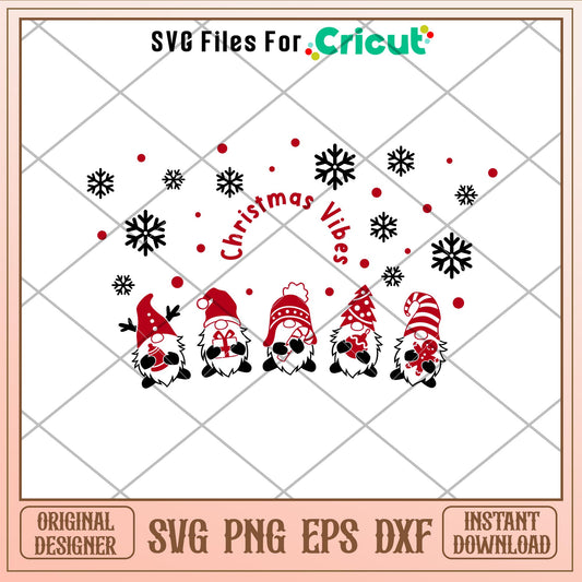Christmas Gnomes Full Wrap, Christmas Gnomes Full Wrap Svg