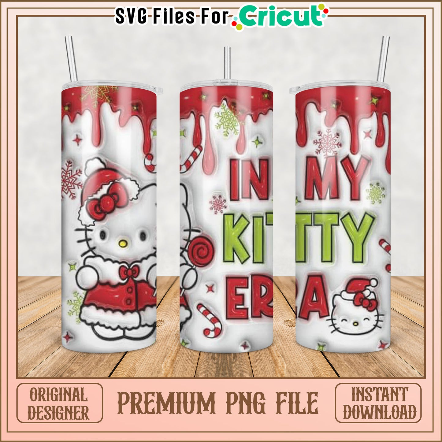 Christmas Hello Kitty PNG Sublimation