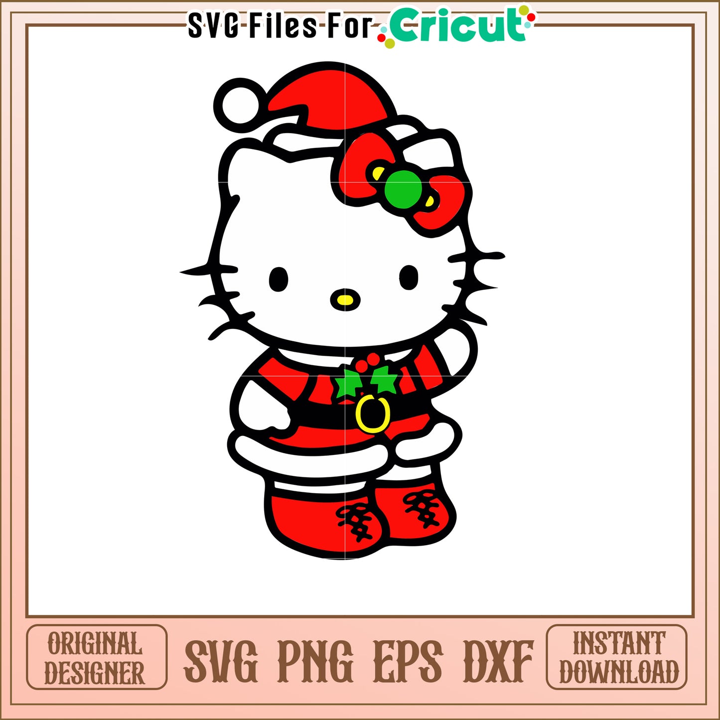 Christmas Hello Kitty SVG