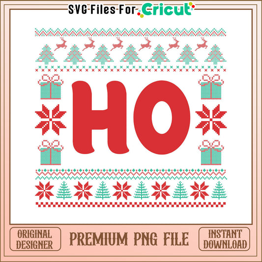 Christmas Ho Graphic Design, perfect for festive crafts and decor