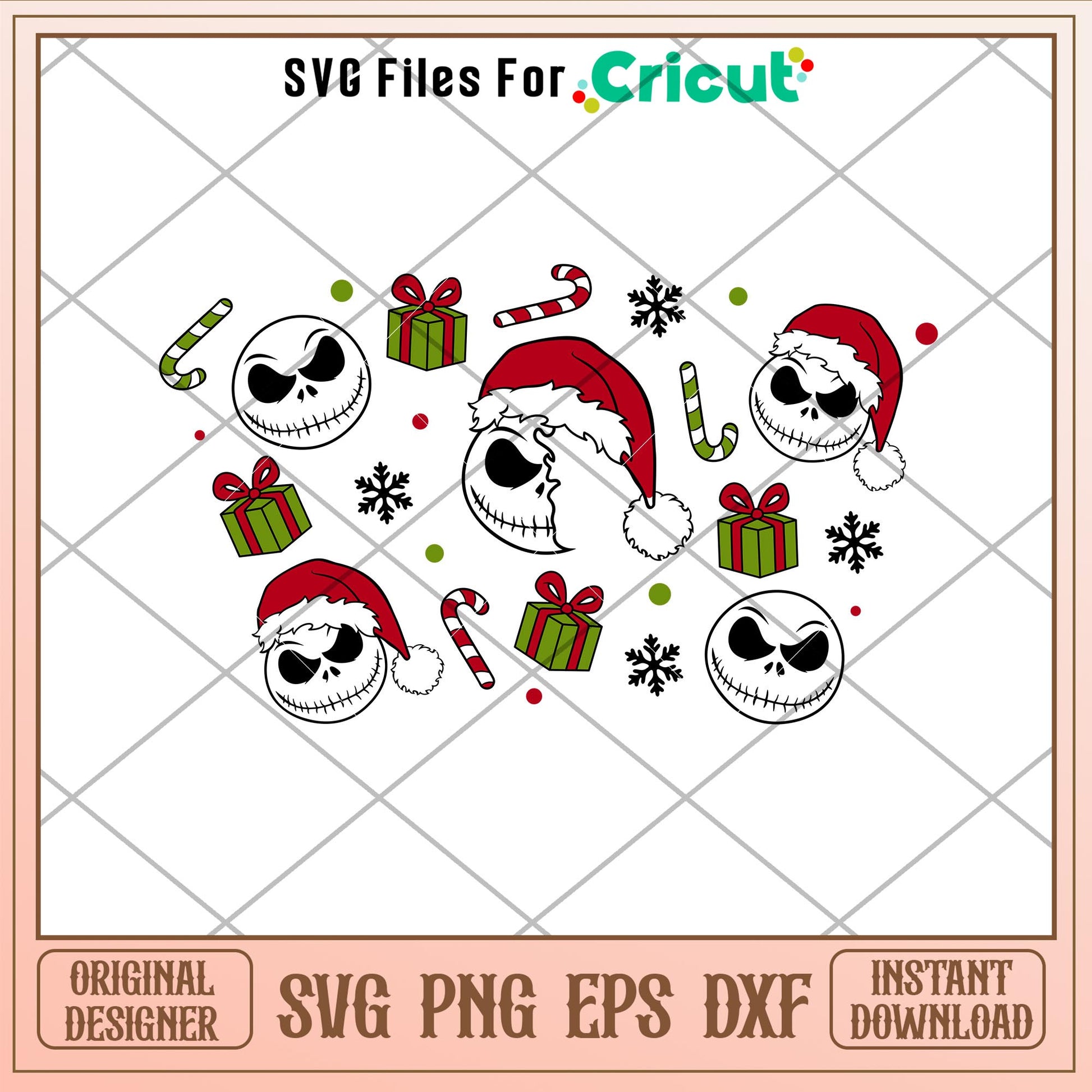 Christmas Jack Full Wrap, Christmas Jack Full Wrap Svg