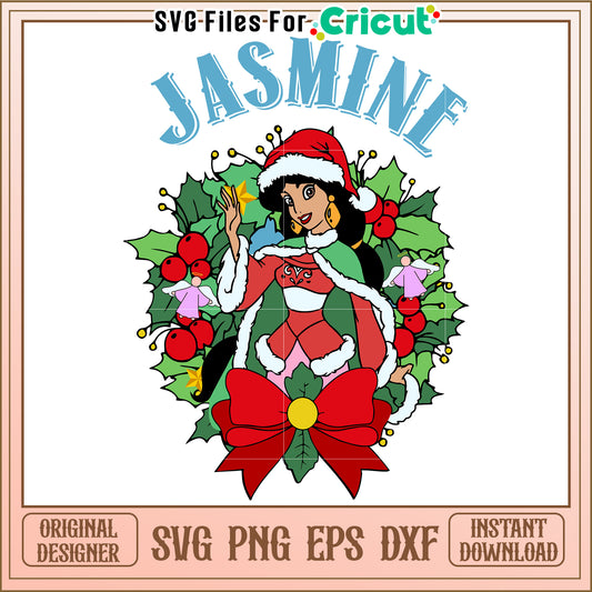 Christmas Jasmine SVG PNG EPS DXF