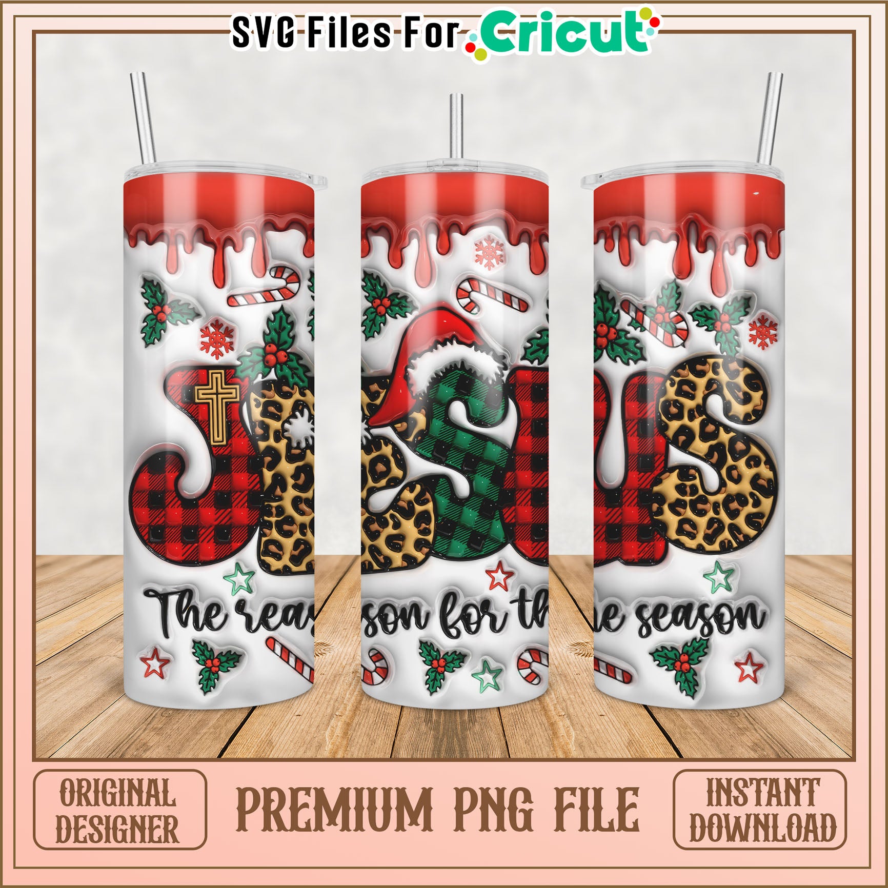 Christmas Jesus Tumbler PNG