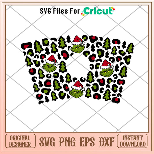 Christmas Leopard Full Wrap, Christmas Leopard Full Wrap Svg