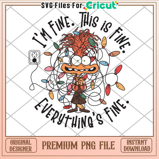 Christmas Lights PNG I'm Fine, Everything's Fine