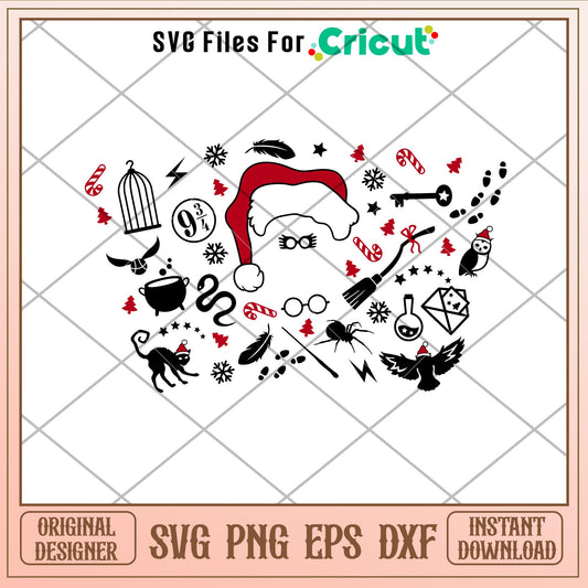 Christmas Magic Full Wrap, Christmas Magic Full Wrap Svg