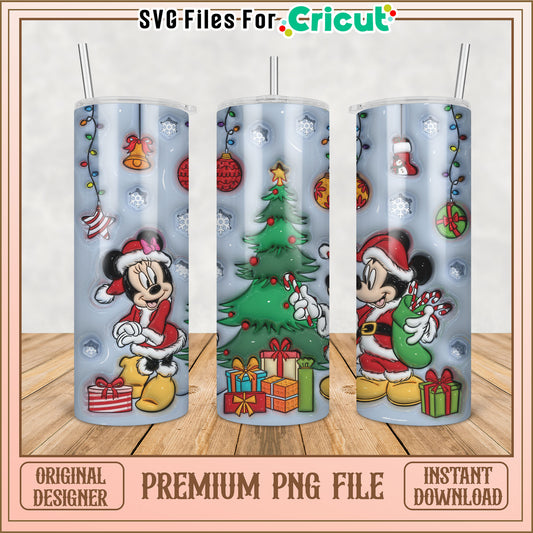 Christmas Mickey Minnie PNG Sublimation Design