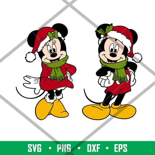 Christmas Mickey Minnie, Christmas Mickey _ Minnie Svg