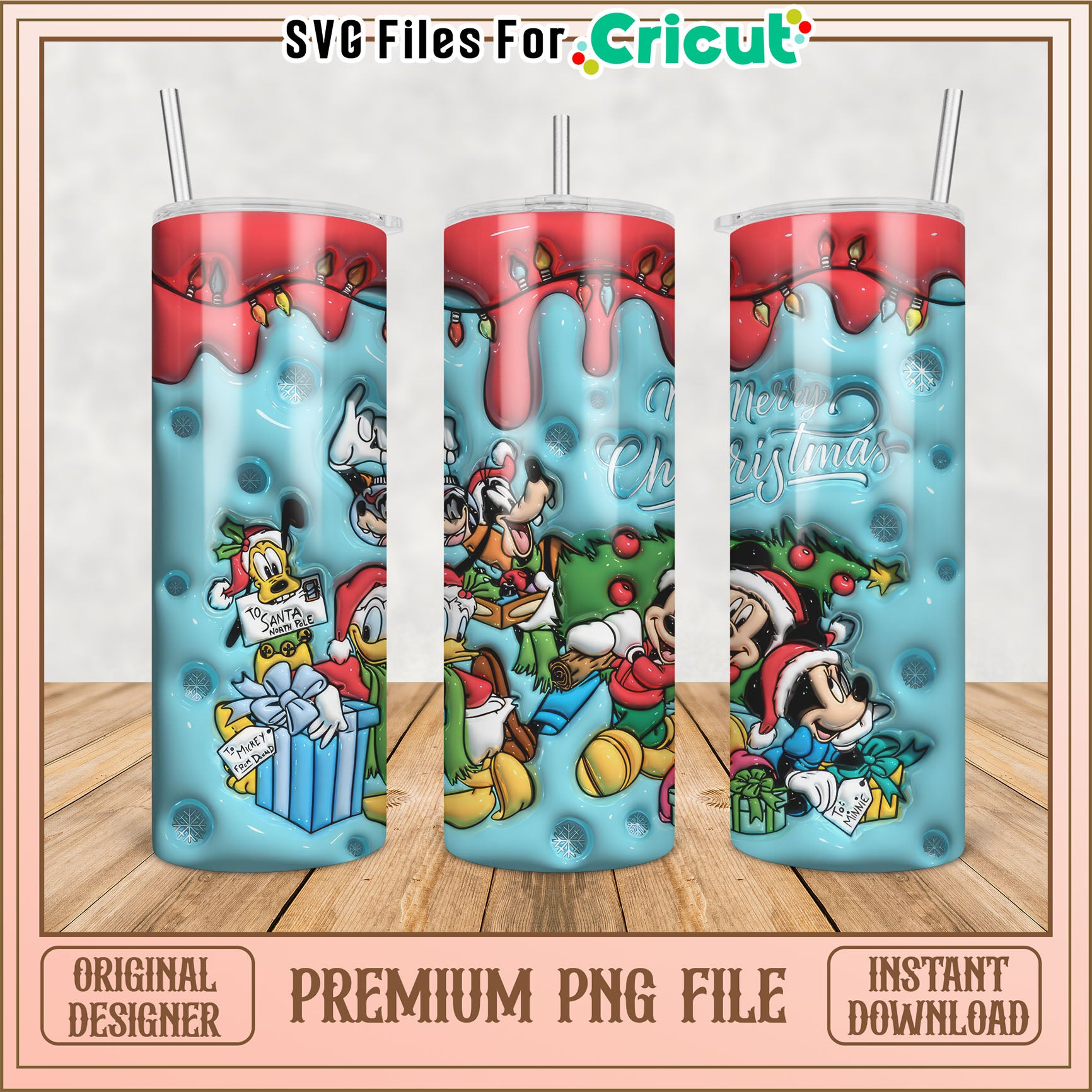 Christmas Mickey Mouse PNG Sublimation Design