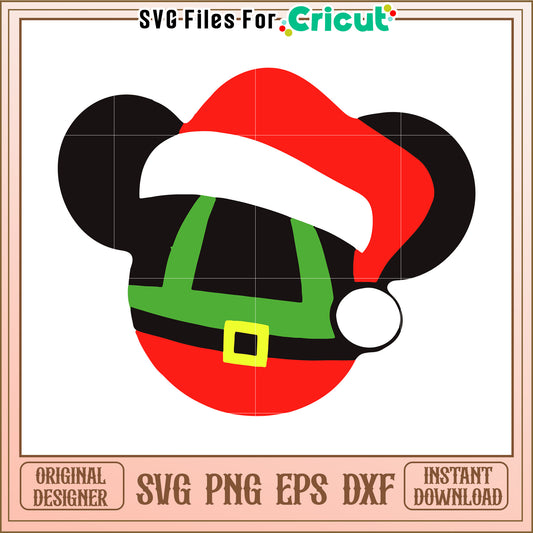 Christmas Mickey SVG PNG EPS DXF