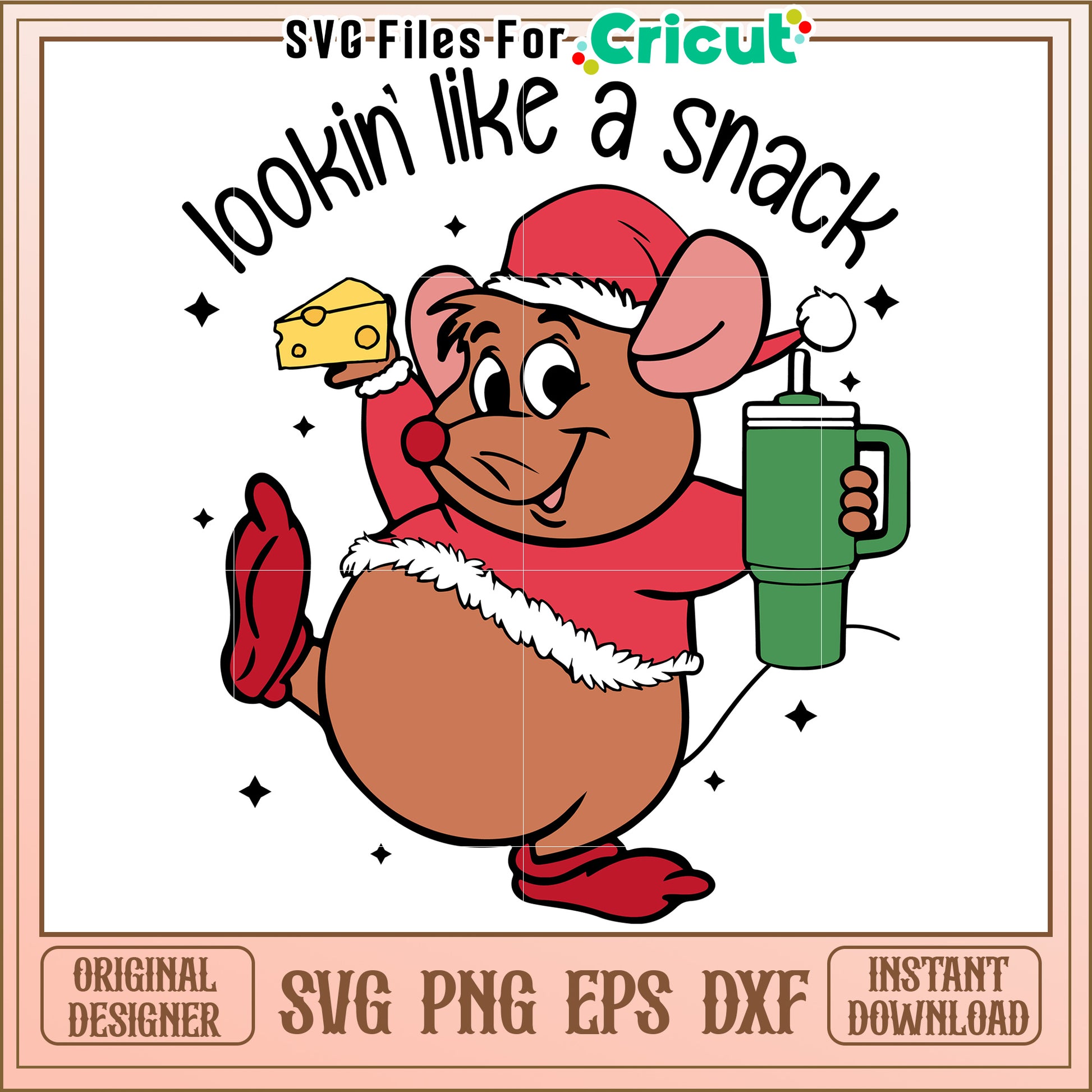 Christmas Mouse SVG Design Download