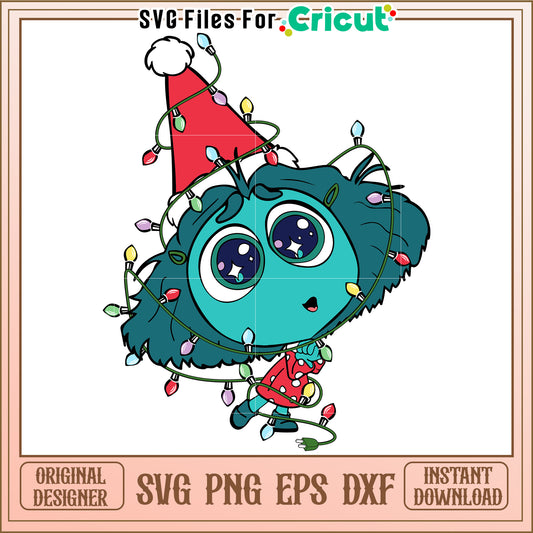 Christmas SVG Cute Monster with Lights