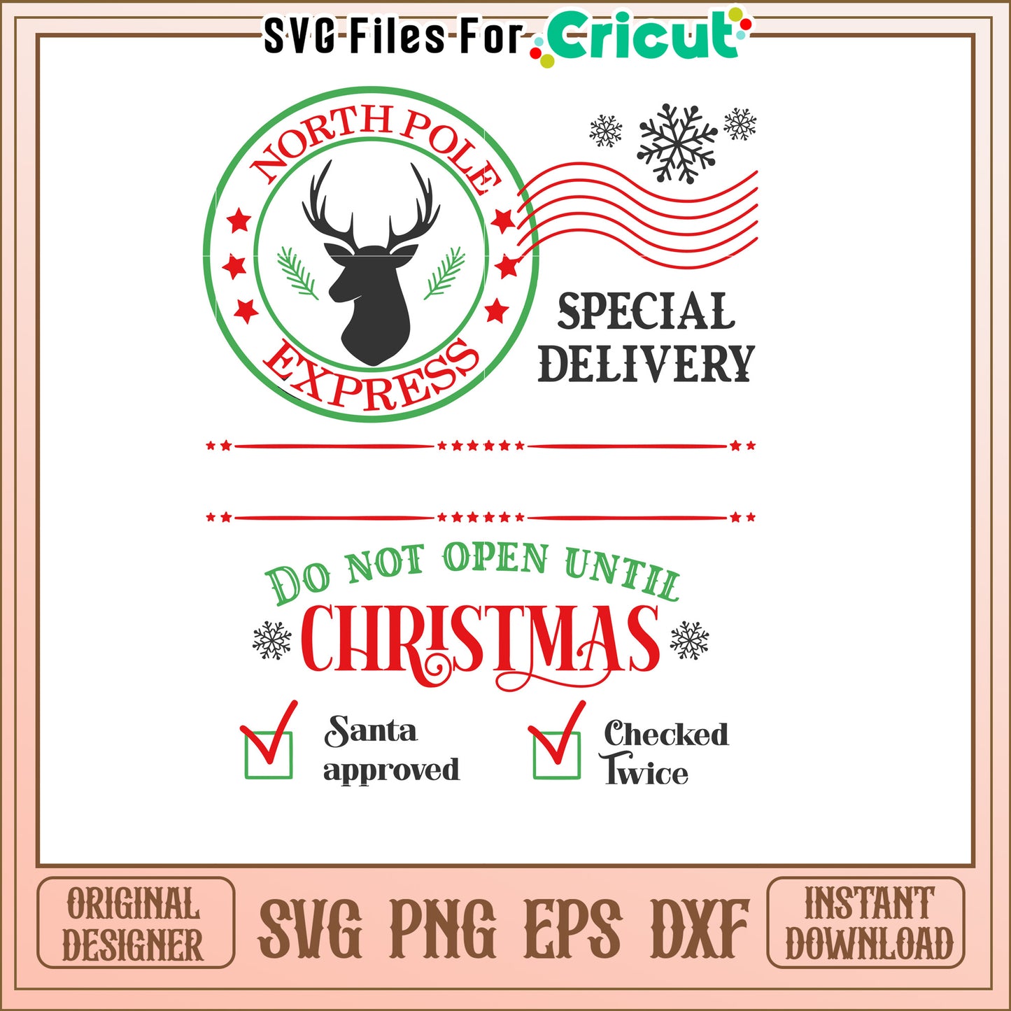 Christmas SVG North Pole Express Design