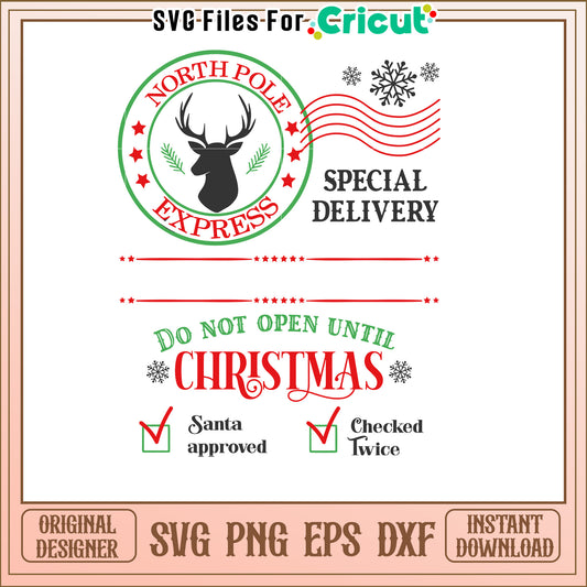 Christmas SVG North Pole Express Design