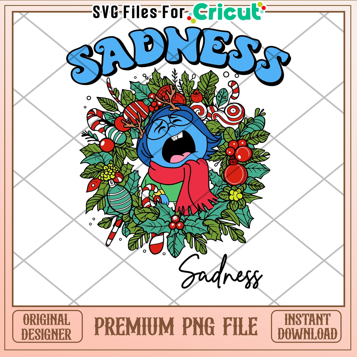 Christmas Sadness PNG Cricut File