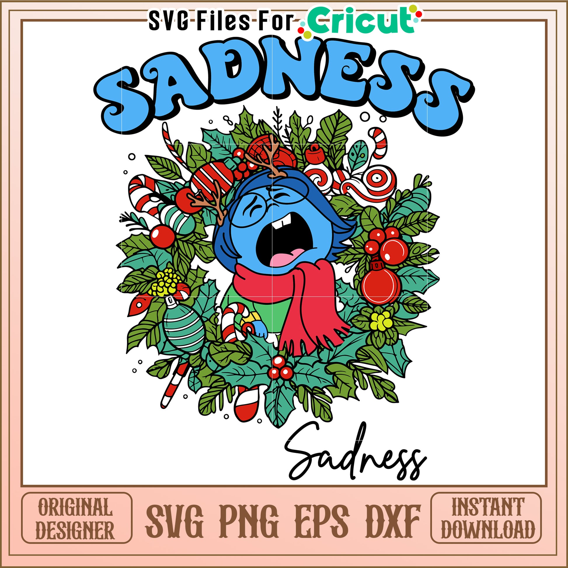 Christmas Sadness SVG PNG EPS DXF