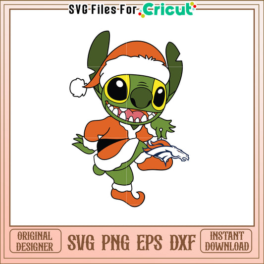 Christmas Stitch Denver Broncos SVG