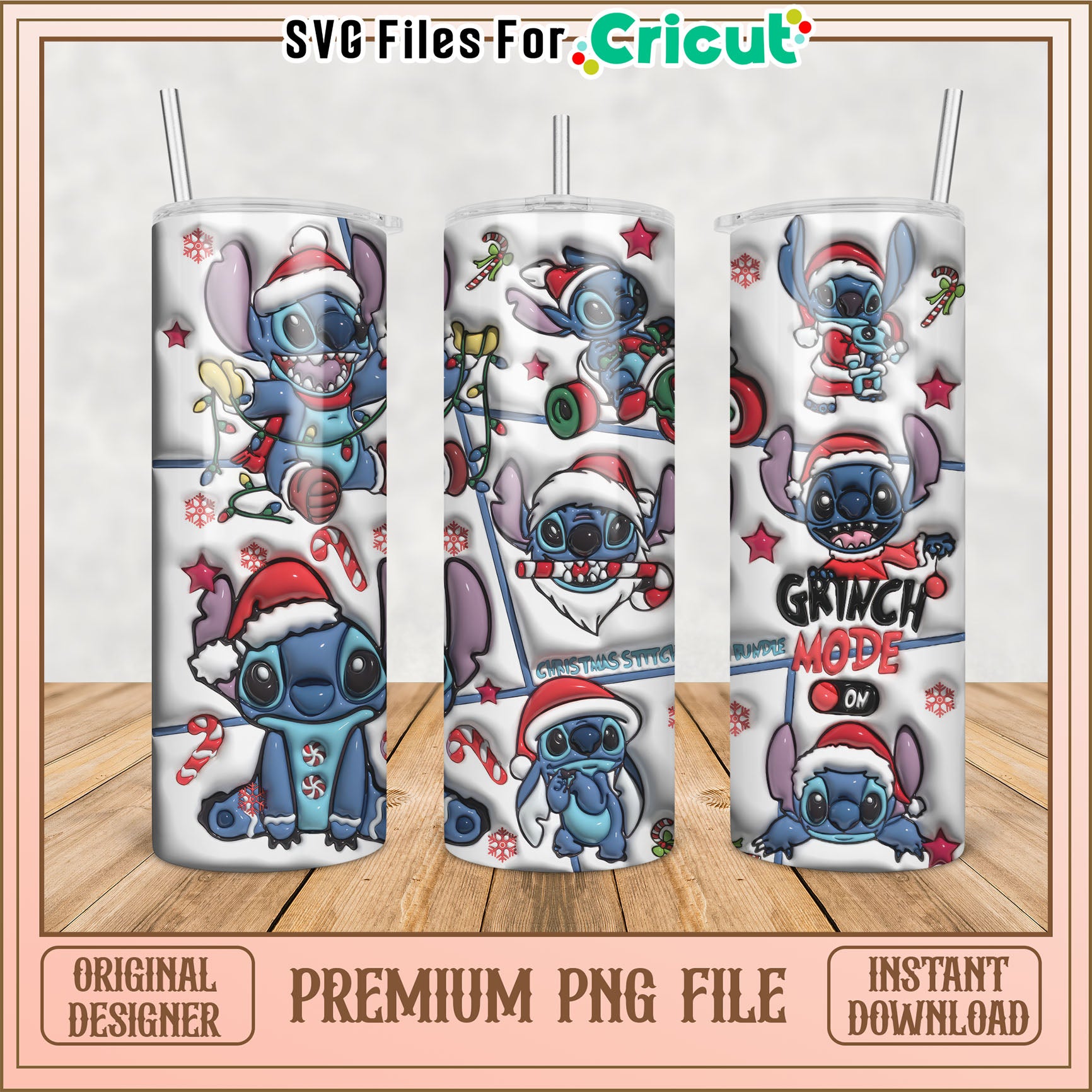 Christmas Stitch PNG Sublimation Design