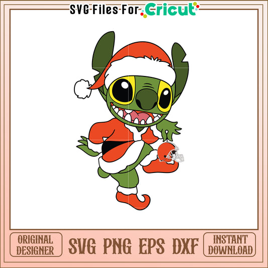 Christmas Stitch SVG Design Football Elf
