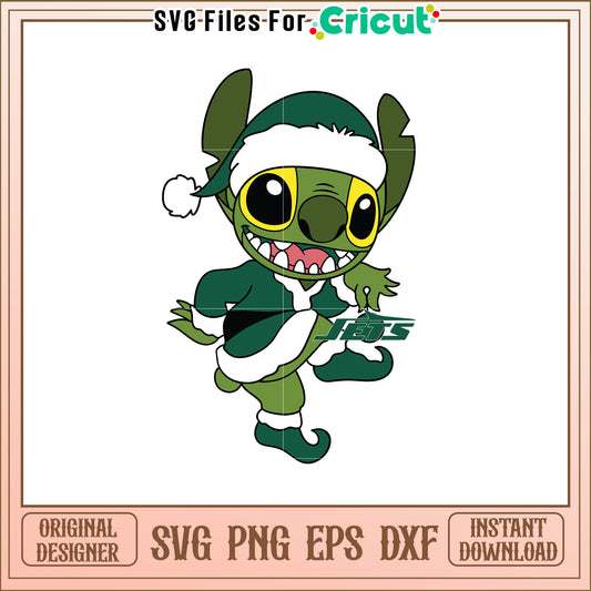 Christmas Stitch SVG Design Jets Elf