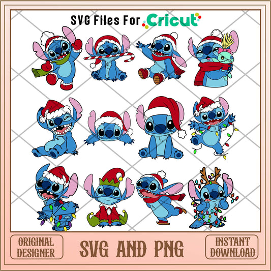 Disney Christmas Stitch svg bundle