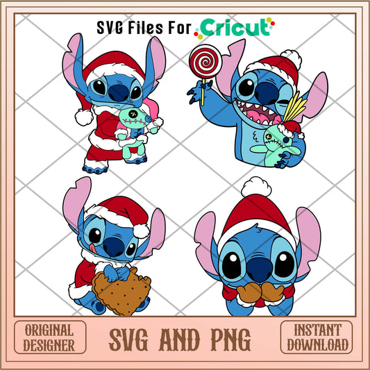 Disney Christmas Stitch svg bundle ver 2