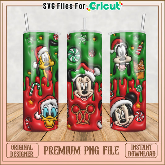 Christmas Themed Tumbler PNG Design for Cricut Lovers Downloadable