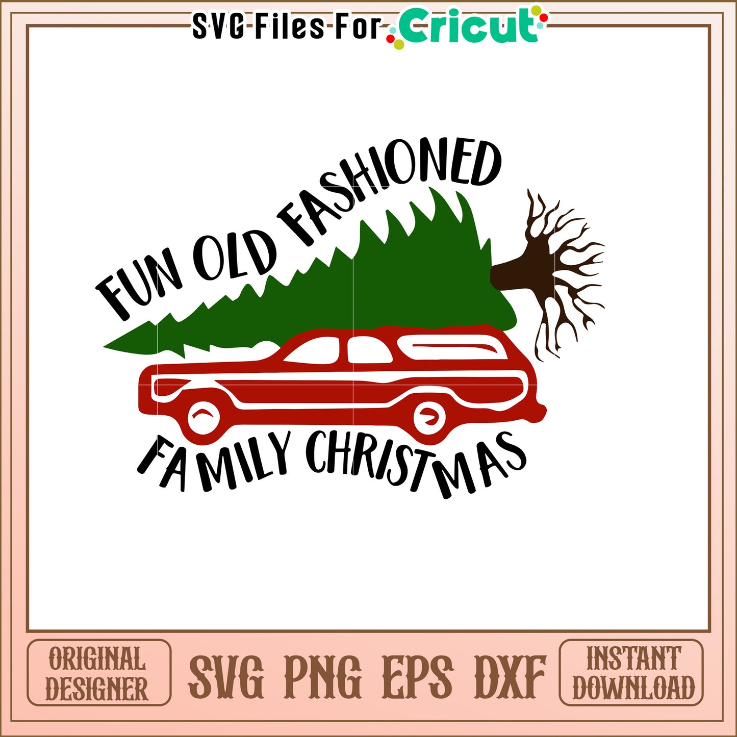 Christmas Tree Car SVG