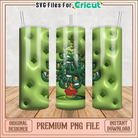 Christmas Tree Tumbler PNG Design