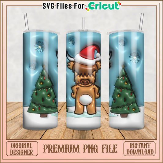 Christmas Tumbler Design PNG File for Cricut Instant Download