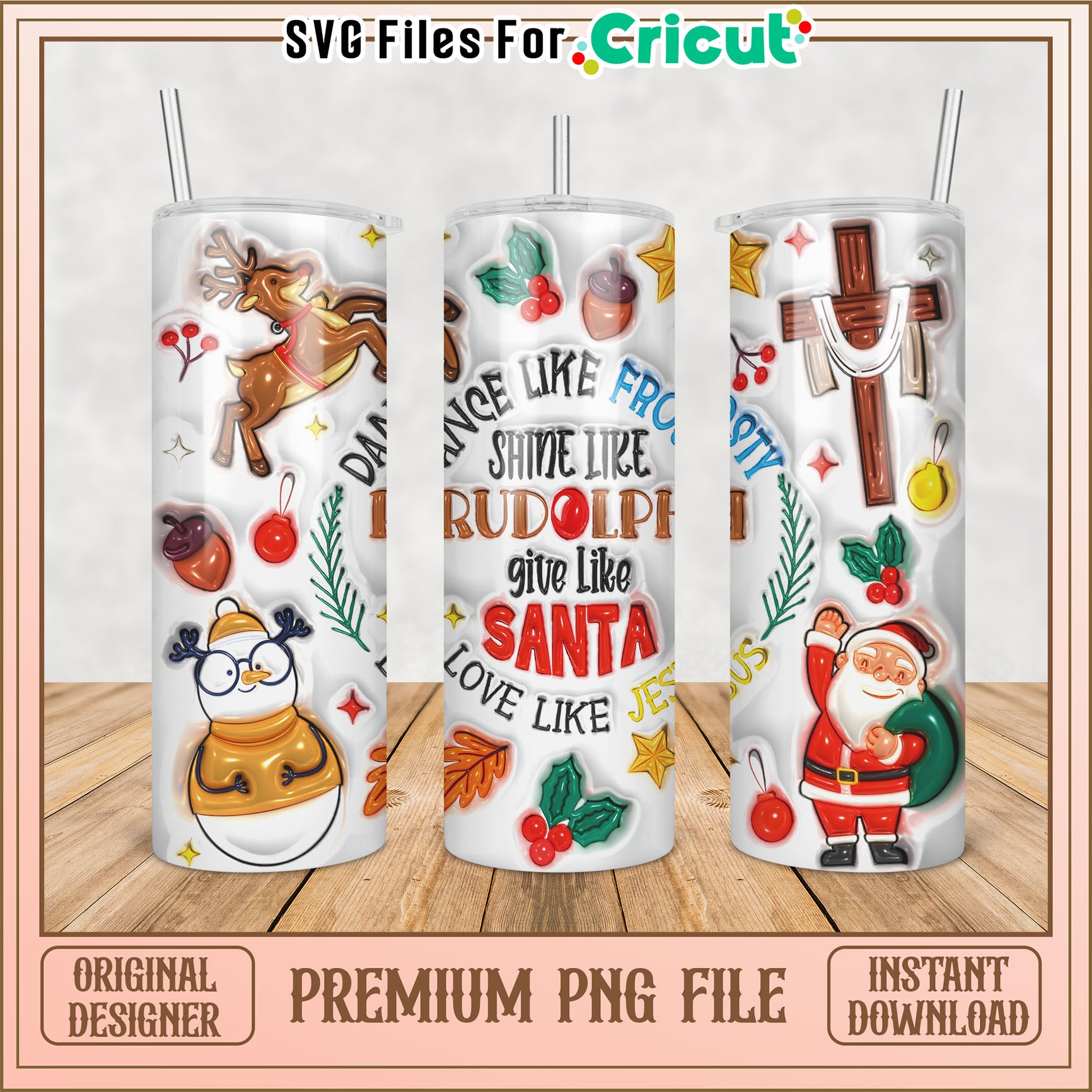 Christmas Tumbler PNG Designs Instant Download