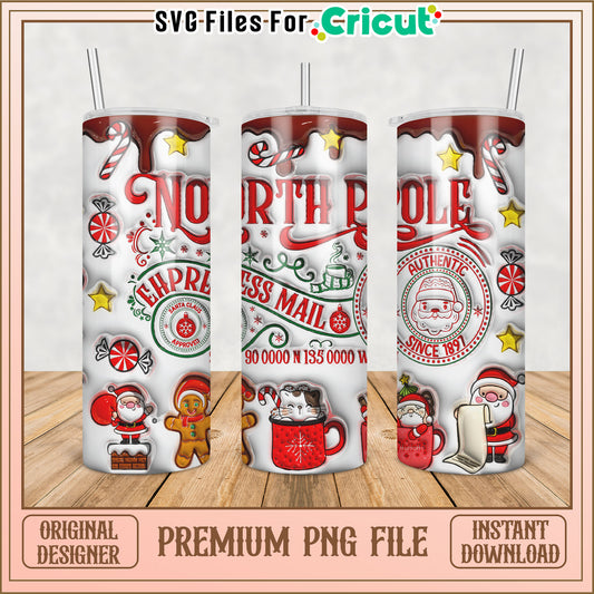 Christmas Tumbler PNG Sublimation Design