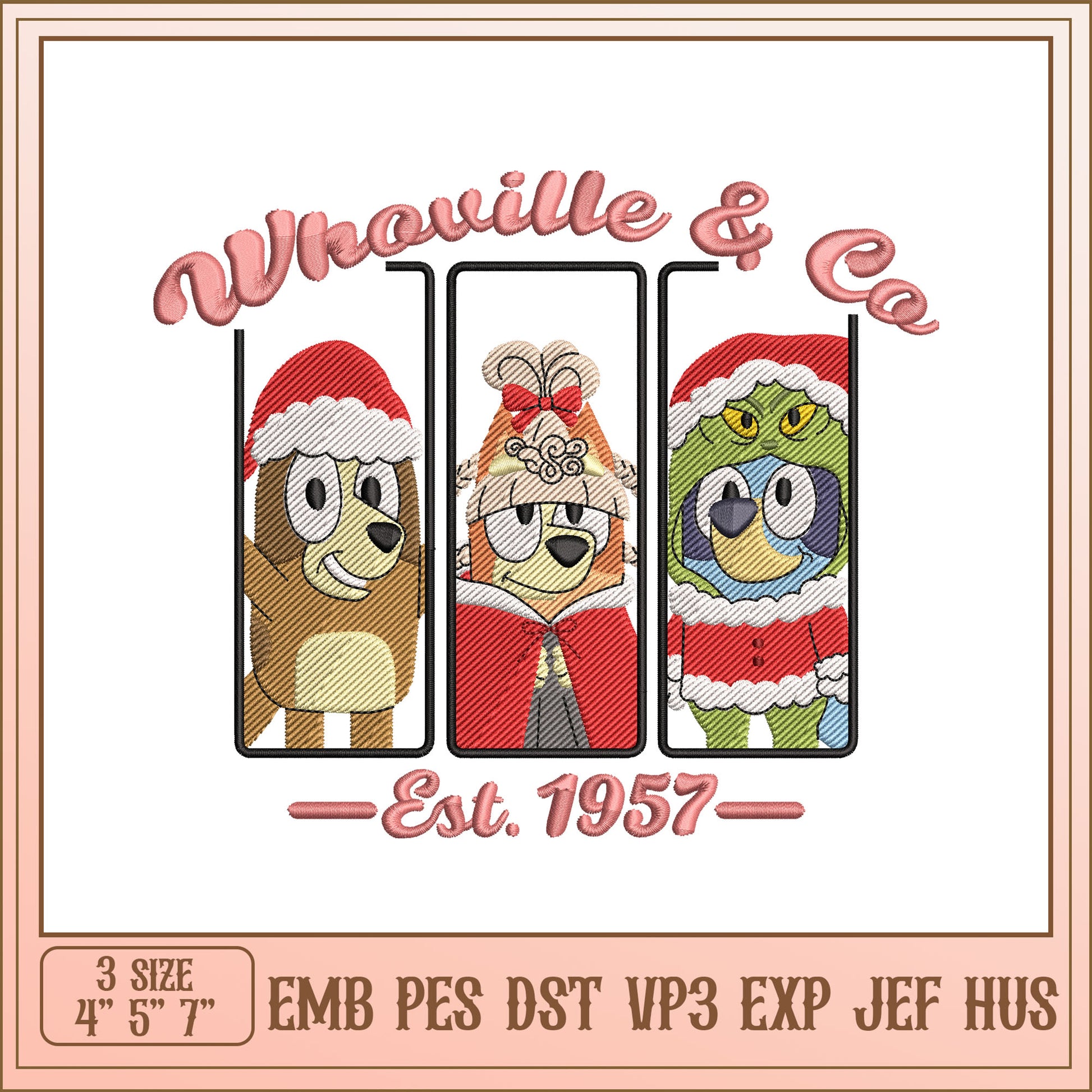 Christmas Whoville Embroidery Design