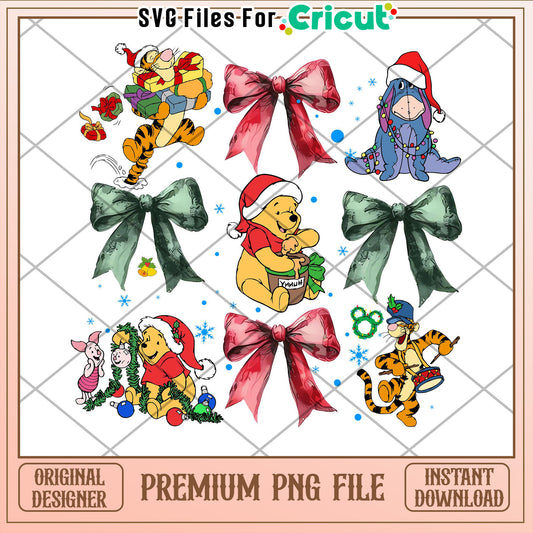 Christmas Winnie the Pooh PNG Bundle