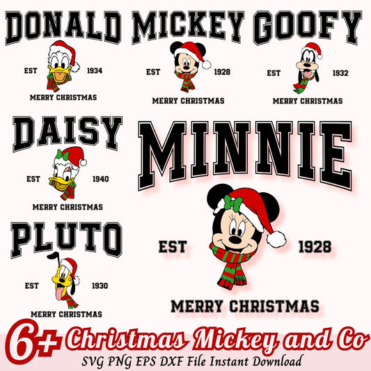 Christmas Mickey est 1928 SVG bundle, Disney Christmas svg bundle