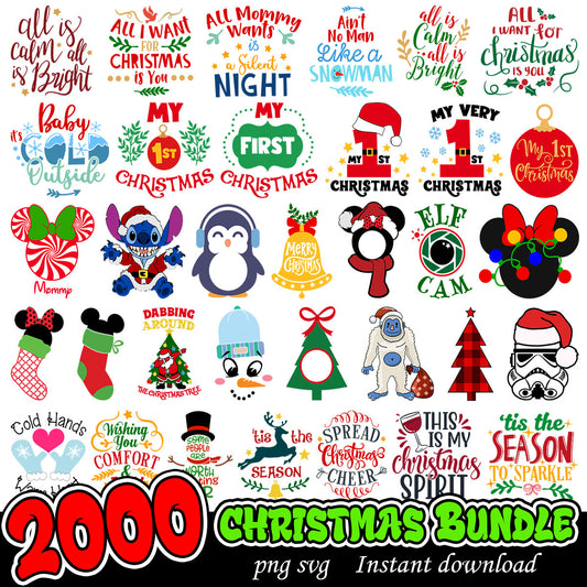 Christmas quotes png bundle, Christmas cartoon png bundle