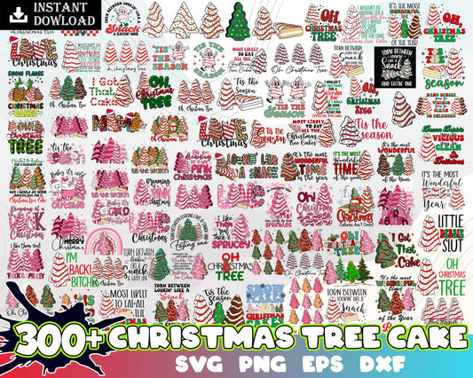 Tis the season christmas tree cake bundle svg, christmas tree cakes​ svg