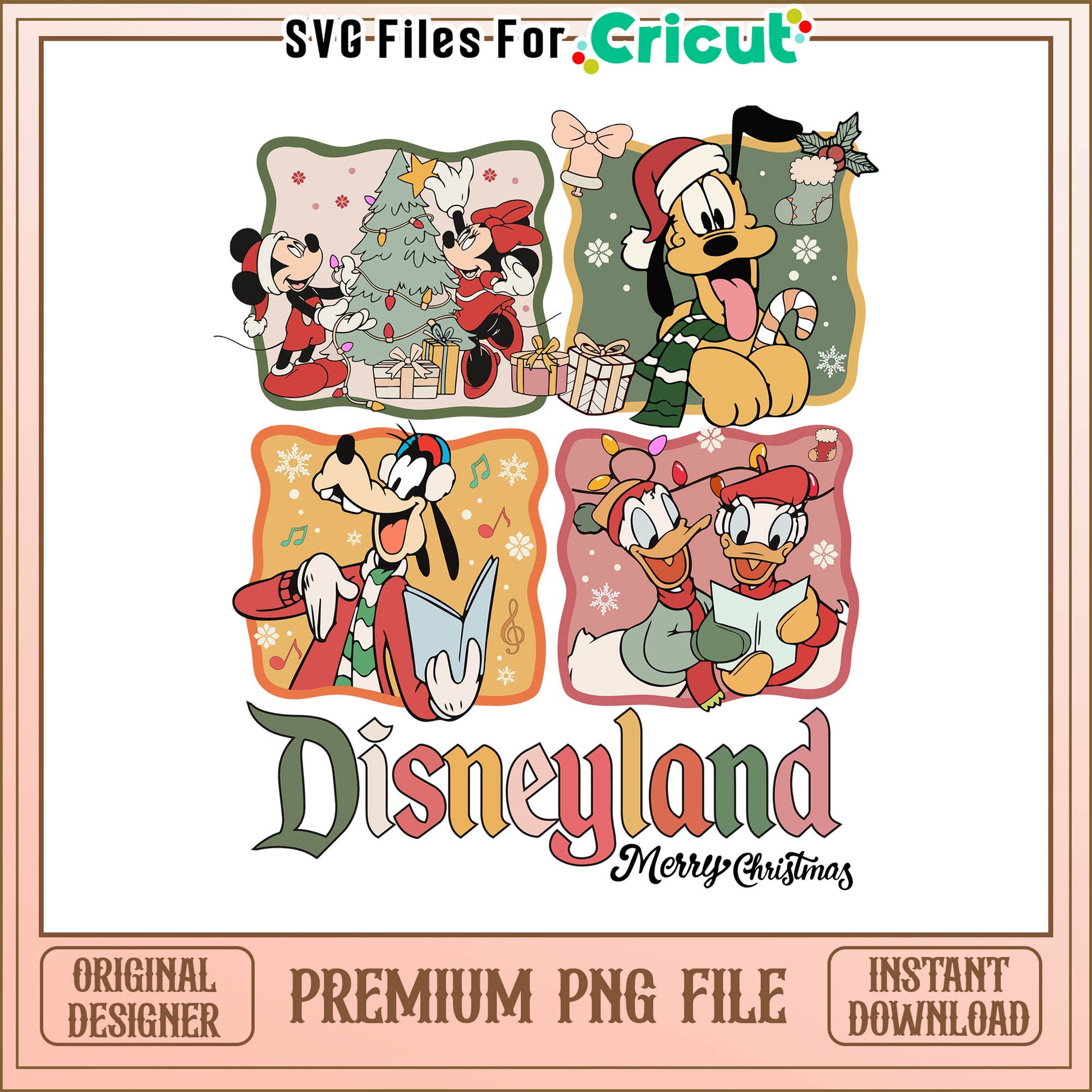 Christmas disneyland png, disney movies png, mickey mouse and friends png