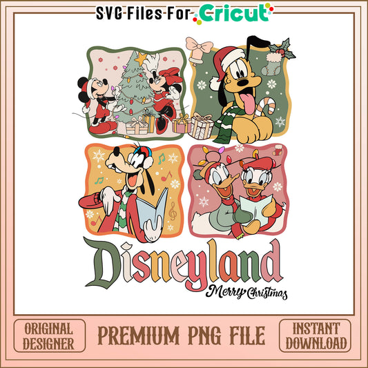 Christmas disneyland png, disney movies png, mickey mouse and friends png
