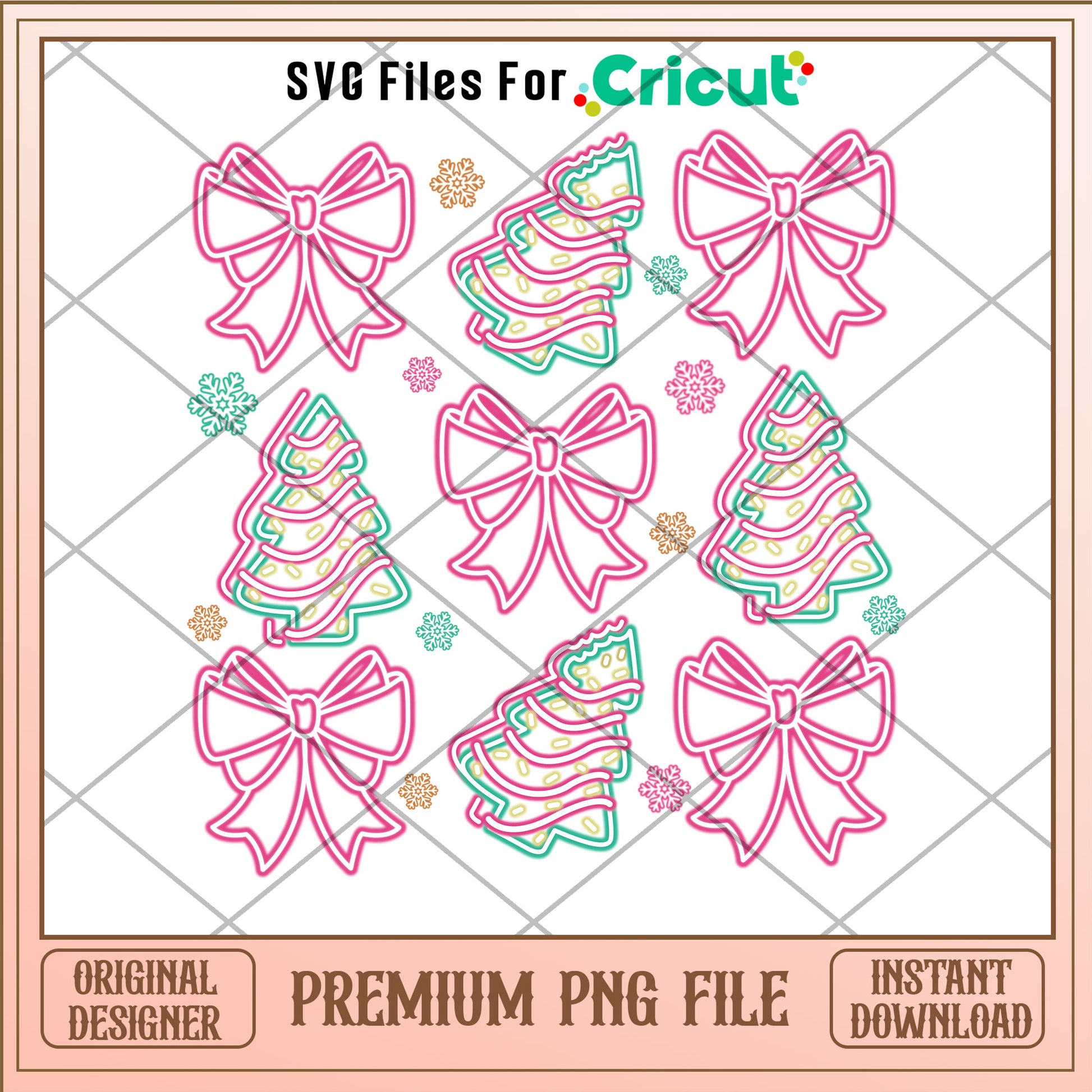 Christmas cake and pink bow png, christmas tree png, christmas png