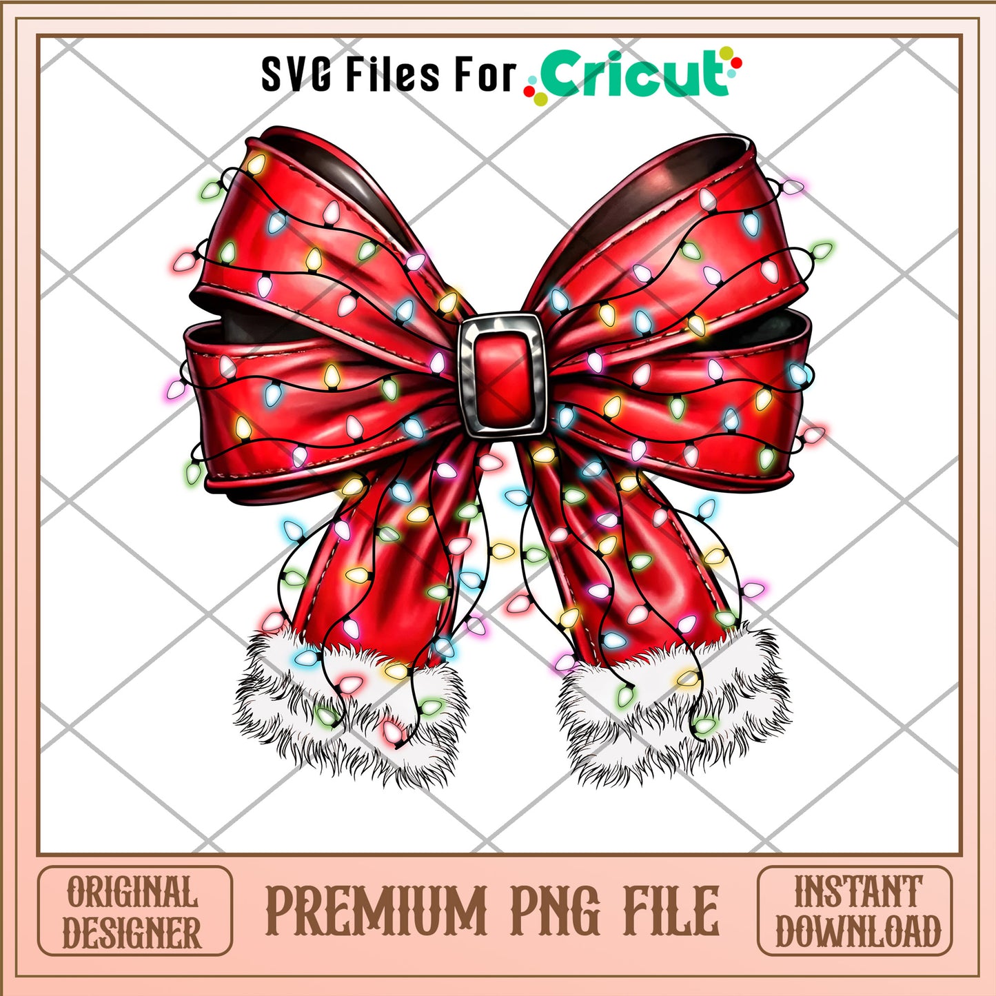 Christmas light bow png, christmas bow png, christmas png
