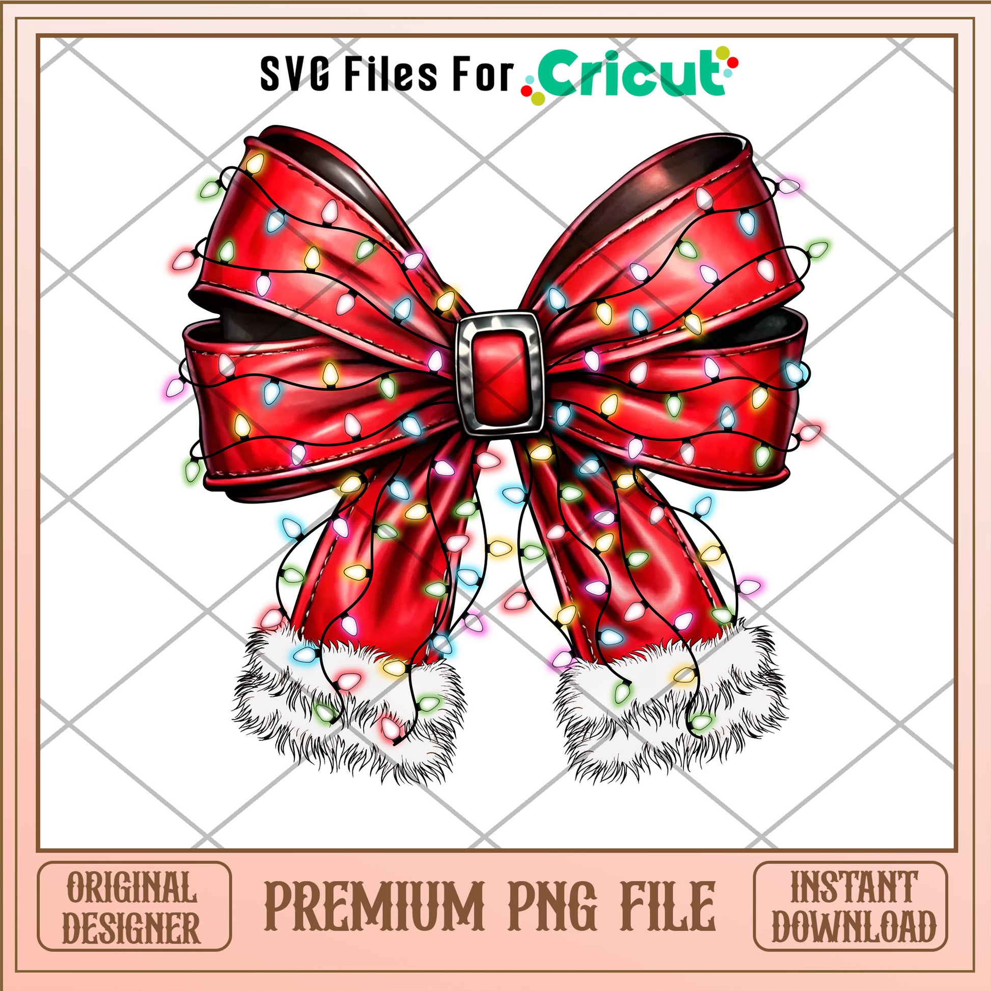 Christmas light bow png, christmas bow png, christmas png