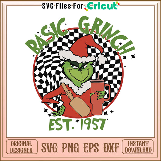 Christmas movie characters retro basic svg, grinch characters​​ svg
