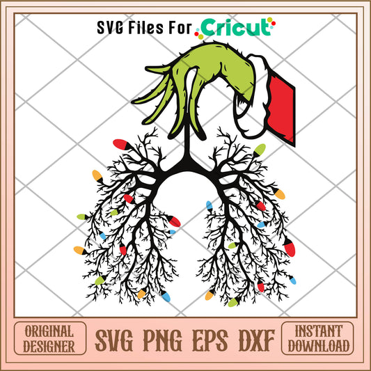 Christmas nurse respiratory therapist svg, the grinch cartoon​ svg