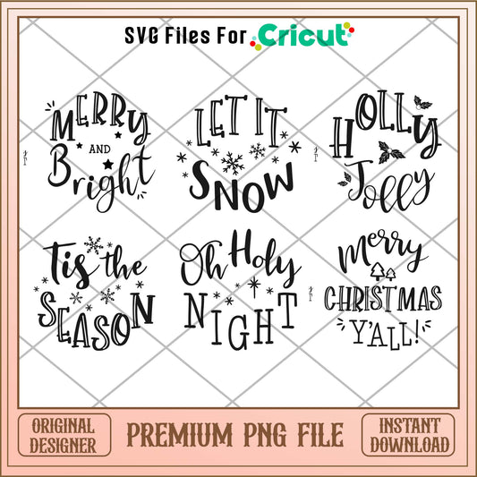 Christmas ornament png bundle, Christmas day png - Svgfileforcricut 