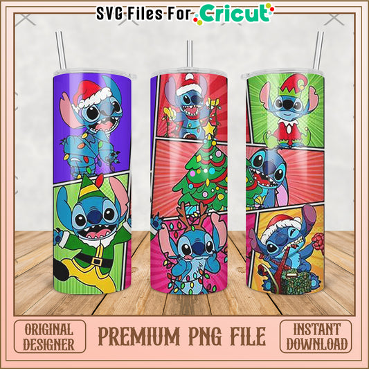 Christmas stitch tumbler png, baby stitch png, stitch christmas png