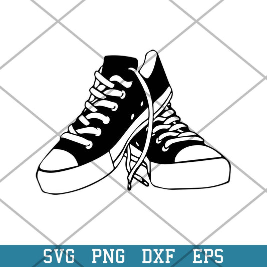 Chucks and Pearls Shoe Svg, Halloween Svg-Svgfilesforcricut